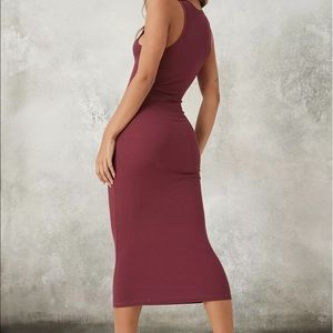NWT Missguided Rib Racer Neck Midaxi Dress